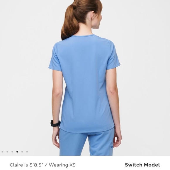 New Figs One-Pocket Scrub Top - Picture 6 of 6